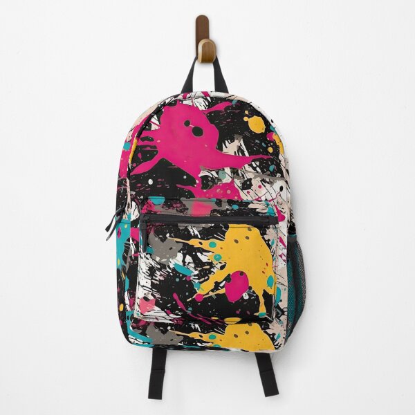 Item preview, Intense Neon Pink & Yellow Paint Splash Pattern designed and sold by VibeShift Studio.