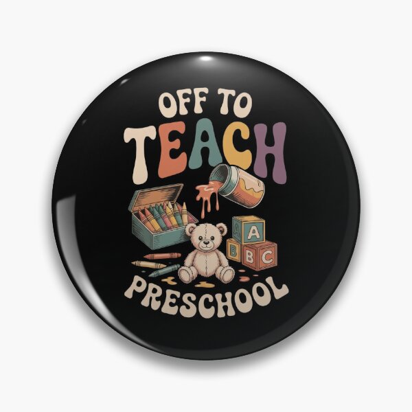Item preview, Off To Teach Preschool - Retro Groovy Teacher Bear designed and sold by ViralVector.