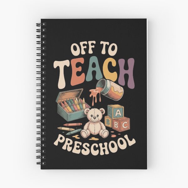 Item preview, Off To Teach Preschool - Retro Groovy Teacher Bear designed and sold by ViralVector.