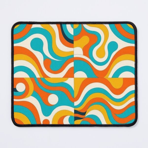 Item preview, Groovy 70s Retro Wavy Lines Psychedelic Abstract Pattern designed and sold by Dabis26.