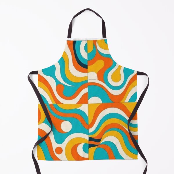 Item preview, Groovy 70s Retro Wavy Lines Psychedelic Abstract Pattern designed and sold by Dabis26.