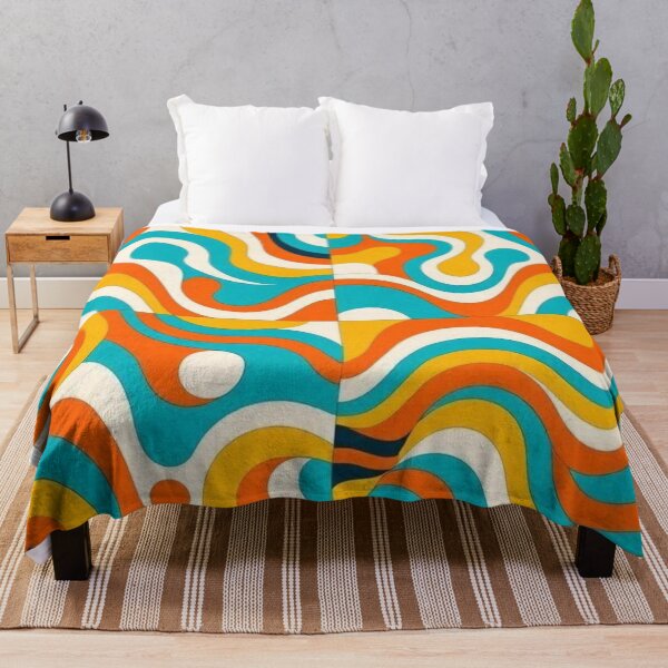 Item preview, Groovy 70s Retro Wavy Lines Psychedelic Abstract Pattern designed and sold by Dabis26.