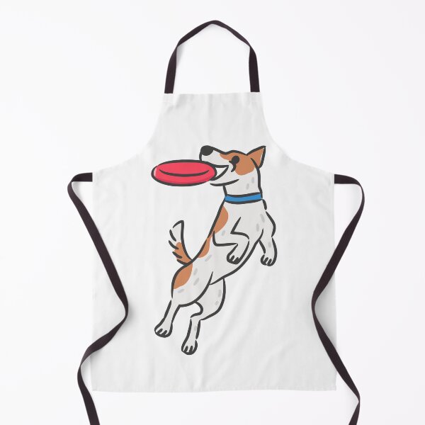 Item preview, Active Jack Russell Terrier dog jumping and catching red frisbee disc. designed and sold by monkik.