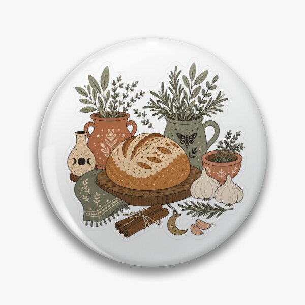 Item preview, Kitchen Witch Sourdough Bread with Herbs and Magical Botanicals designed and sold by TSshirtShoppe.
