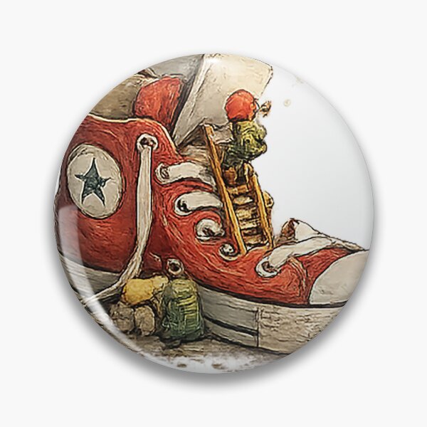 Item preview, Tiny Climber Scaling a Giant Sneaker designed and sold by Sara-Ai.