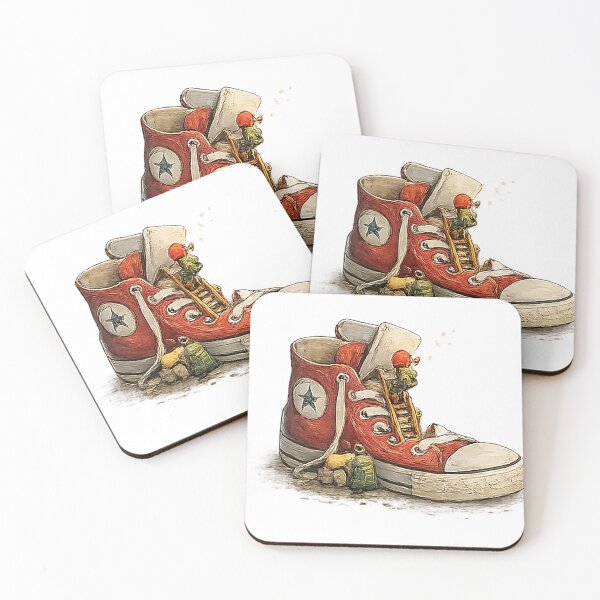 Item preview, Tiny Climber Scaling a Giant Sneaker designed and sold by Sara-Ai.