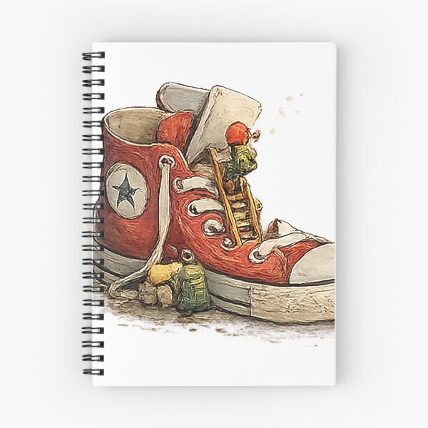 Item preview, Tiny Climber Scaling a Giant Sneaker designed and sold by Sara-Ai.
