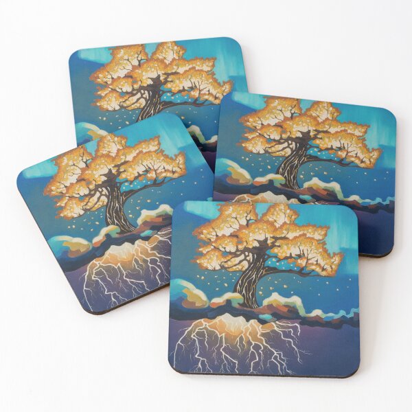 Item preview, Lightning tree fantasy oil painting designed and sold by Yue Zeng Art Studio.