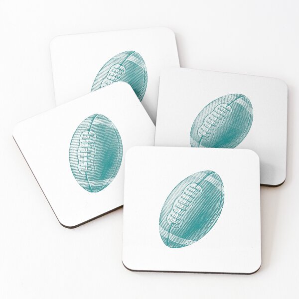 Item preview, Vintage Teal American Football Line Art designed and sold by pattern-archive.