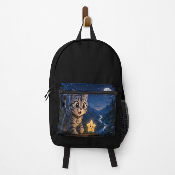 Item preview, Pixel and the Little Star – Cute Kitten Fantasy Illustration designed and sold by TitiaDesign.
