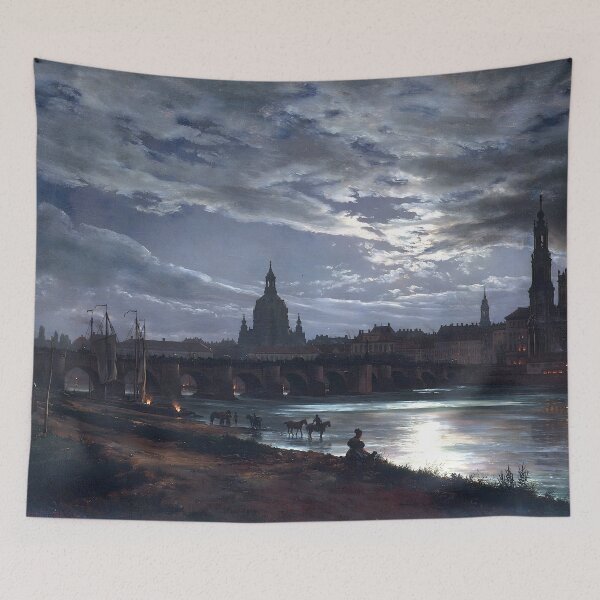 Item preview, View of Dresden by Moonlight - Johan Christian Dahl designed and sold by Jon-Baran.