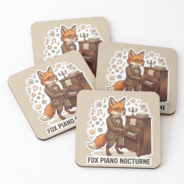 Item preview, Fox Piano Nocturne designed and sold by Safe Haven Pets.