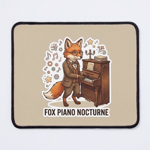 Item preview, Fox Piano Nocturne designed and sold by Safe Haven Pets.