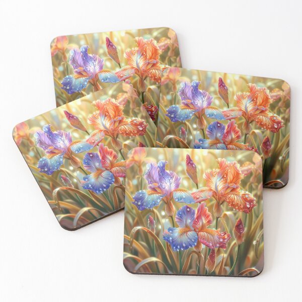 Item preview, Iris Flowers Field with Rain Drops designed and sold by MargaretWiktor.