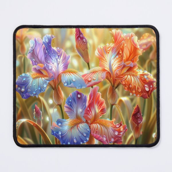 Item preview, Iris Flowers Field with Rain Drops designed and sold by MargaretWiktor.
