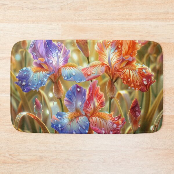 Item preview, Iris Flowers Field with Rain Drops designed and sold by MargaretWiktor.
