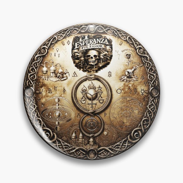 Item preview, «La esperanza fue un error»: diseño tipográfico gótico oscuro con calaveras designed and sold by Alchemy Forge.