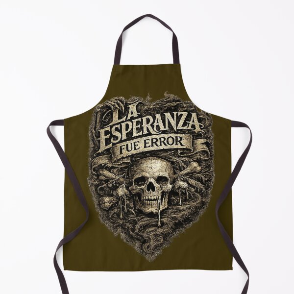 Item preview, «La esperanza fue un error»: diseño tipográfico gótico oscuro con calaveras designed and sold by Alchemy Forge.