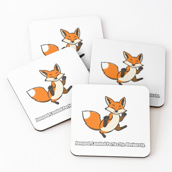 Item preview, Fox - Jumped Landed Perfectly Obviously - Funny Fox Gift designed and sold by pawdrops.