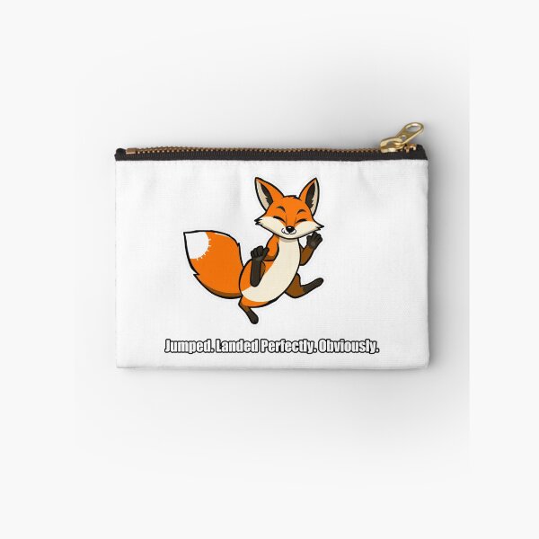 Item preview, Fox - Jumped Landed Perfectly Obviously - Funny Fox Gift designed and sold by pawdrops.