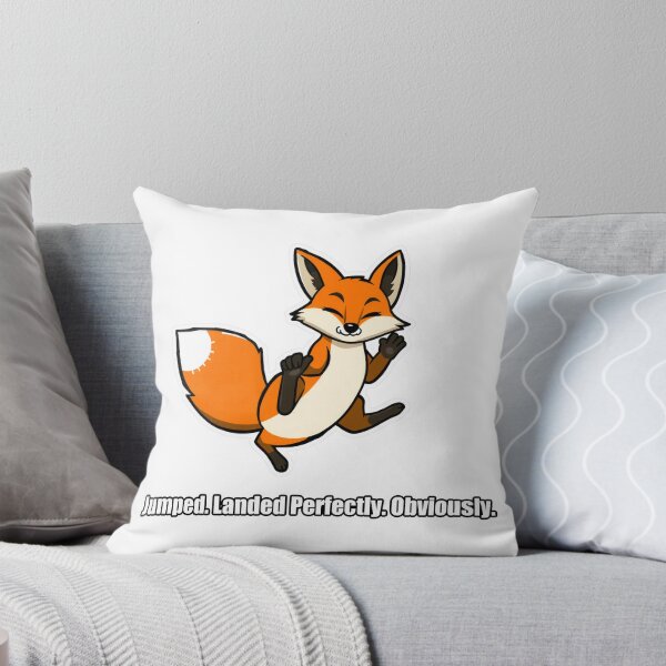 Item preview, Fox - Jumped Landed Perfectly Obviously - Funny Fox Gift designed and sold by pawdrops.