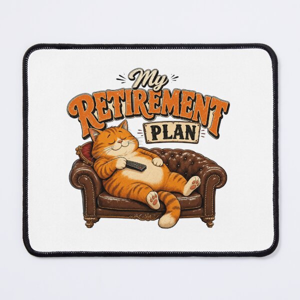 Item preview, **My Retirement Plan Funny Lazy Cat Vintage Graphic T-Shirt** designed and sold by Ashley critters.