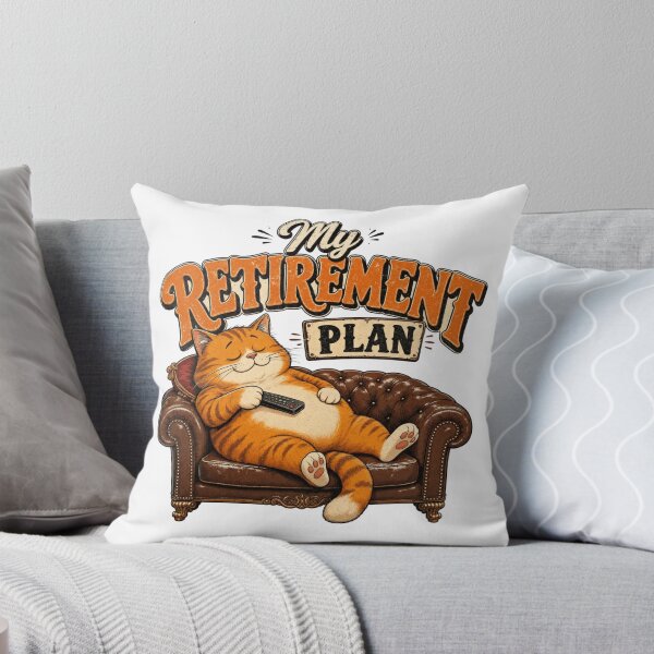 Item preview, **My Retirement Plan Funny Lazy Cat Vintage Graphic T-Shirt** designed and sold by Ashley critters.