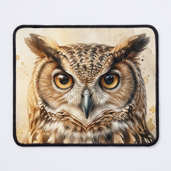 Item preview, Owl Art – Majestic Watercolor Owl Wildlife designed and sold by OmikronStore.