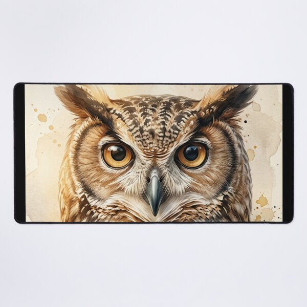 Item preview, Owl Art – Majestic Watercolor Owl Wildlife designed and sold by OmikronStore.