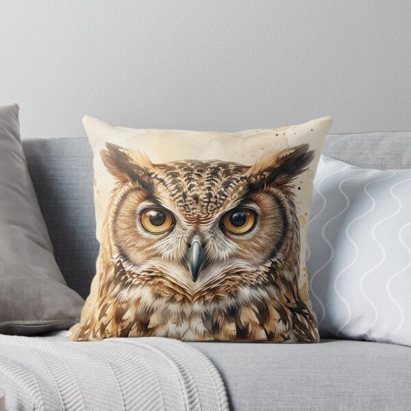 Item preview, Owl Art – Majestic Watercolor Owl Wildlife  designed and sold by OmikronStore.