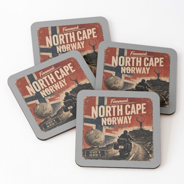 Item preview, Nordkapp North Cape Norway Motorcycle Sticker TShirt 13 designed and sold by OuterShellUK.
