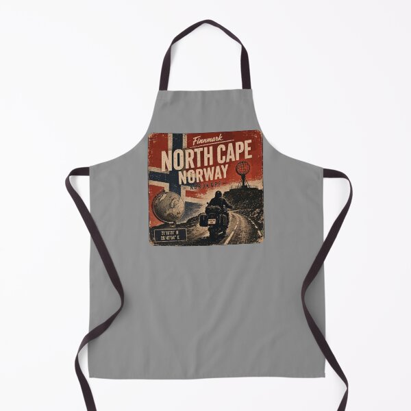 Item preview, Nordkapp North Cape Norway Motorcycle Sticker TShirt 13 designed and sold by OuterShellUK.