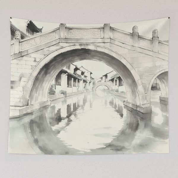 Item preview, Ancient Bridge designed and sold by HezeOtakuArt.