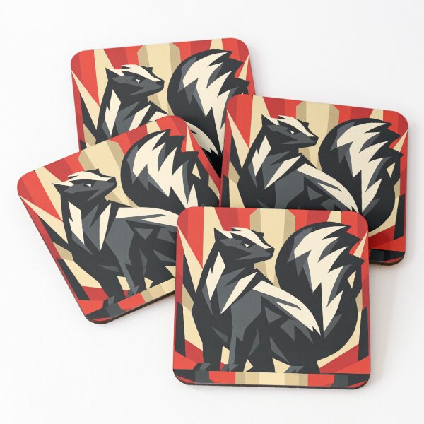 Item preview, Geometric Skunk Art Deco Style designed and sold by LegendQuarter.