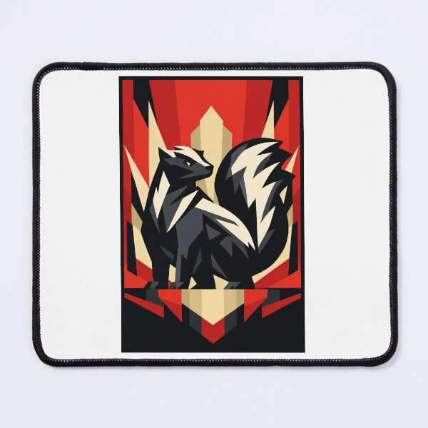 Item preview, Geometric Skunk Art Deco Style designed and sold by LegendQuarter.