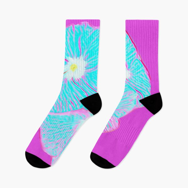 Item preview, Neon Vaporwave Periwinkle Flower Trio Pop Art Print designed and sold by BalkanBloom.
