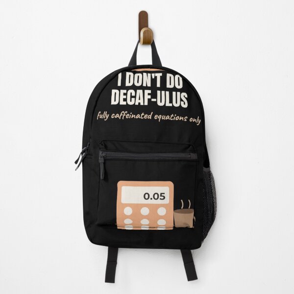 Item preview, I Dont Do Decaf-ulus Funny Math Coffee Pun designed and sold by The Cozy Design Studio.