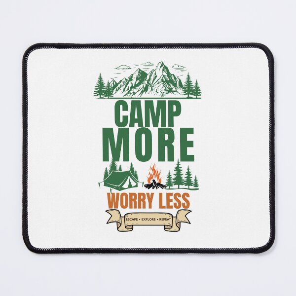 Item preview, Camp More Worry Less Vintage Camping Outdoor T-Shirt designed and sold by Uvclick.