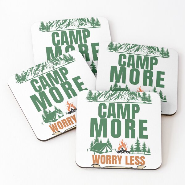 Item preview, Camp More Worry Less Vintage Camping Outdoor T-Shirt designed and sold by Uvclick.