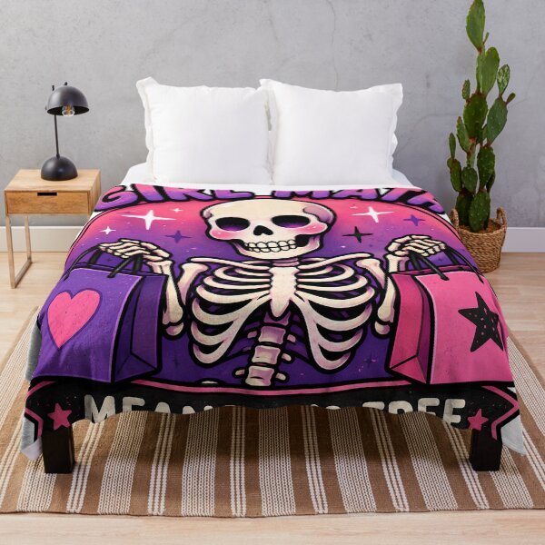 Item preview, Sarcastic Funny Skeleton Girl Shopping Math Sticker designed and sold by Little Chuu.