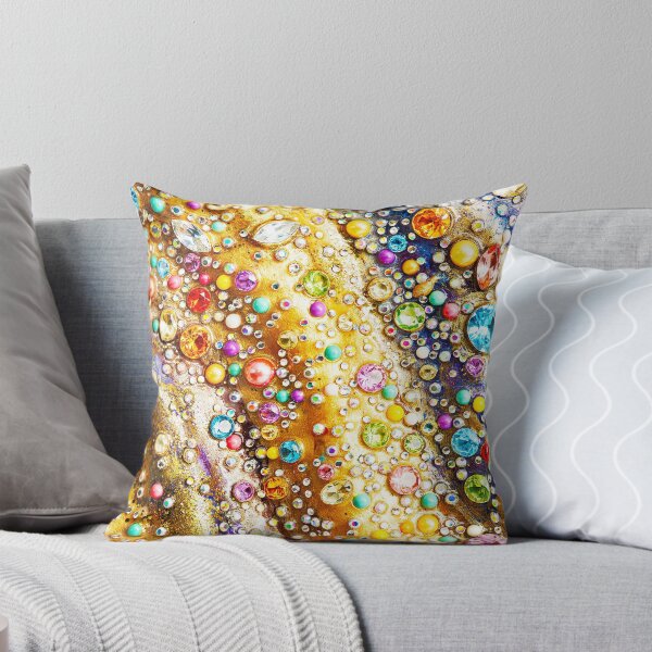 Item preview, Luxury Gemstone Mosaic Abstract | Colorful Crystal & Gold Glitter Art designed and sold by Exodoi.