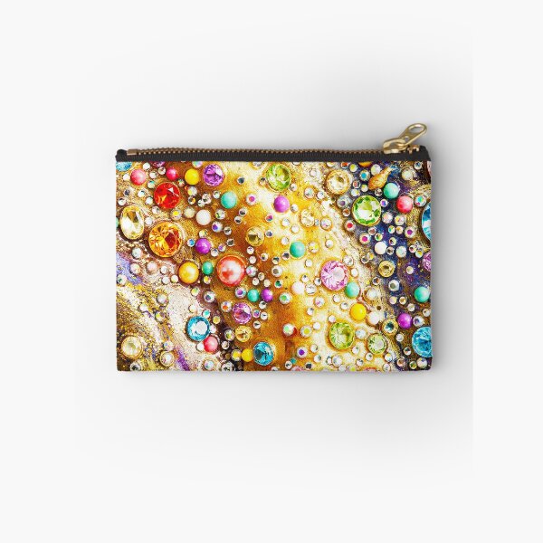 Item preview, Luxury Gemstone Mosaic Abstract | Colorful Crystal & Gold Glitter Art designed and sold by Exodoi.