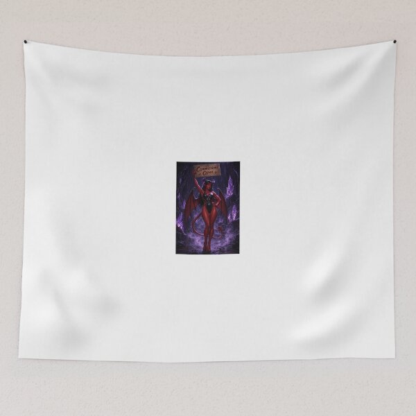 Item preview, Red Demoness Holding Commissions Sign designed and sold by CathryneDelamort.