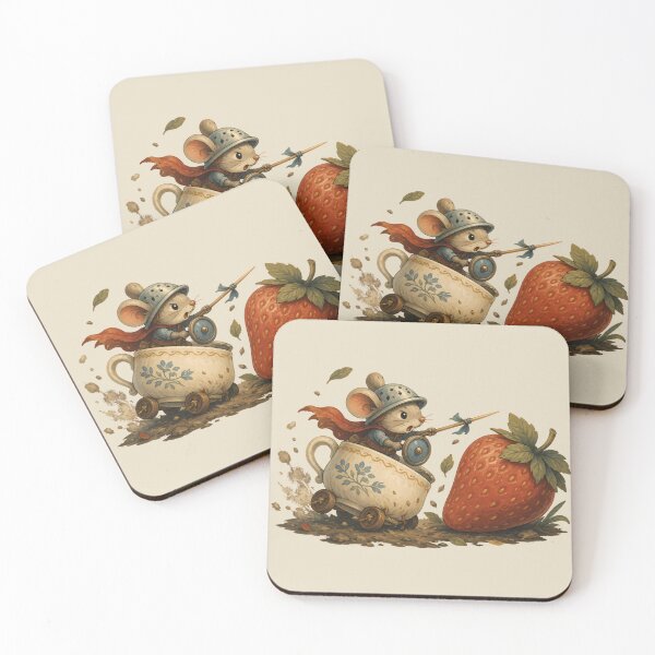 Item preview, Brave Mouse Knight Jousting Giant Strawberry designed and sold by VIVID COLORS CLUB.