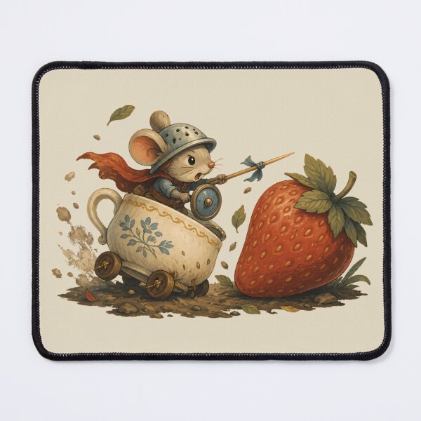Item preview, Brave Mouse Knight Jousting Giant Strawberry designed and sold by VIVID COLORS CLUB.