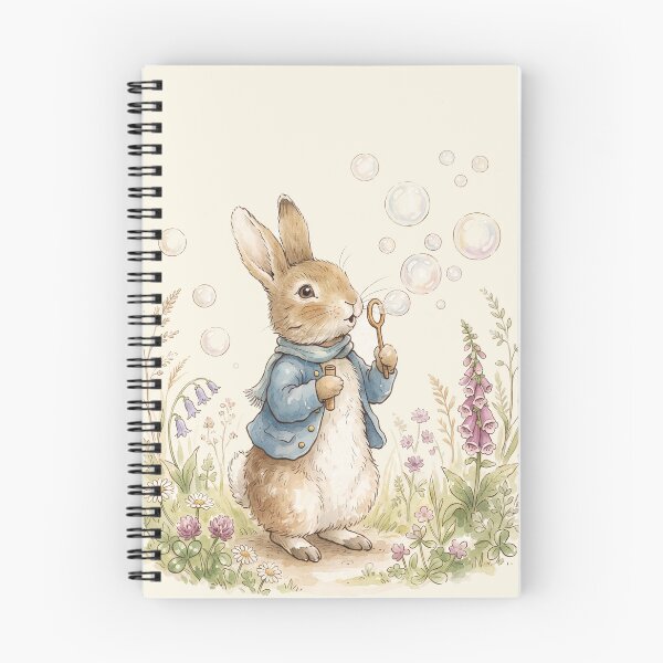 Item preview, Sweet Little Rabbit Blowing Bubbles Watercolor Illustration designed and sold by Pasteltone.