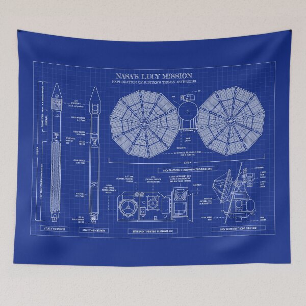 Item preview, LUCY Mission. NASA Space Probe (Blueprint) designed and sold by BGALAXY.