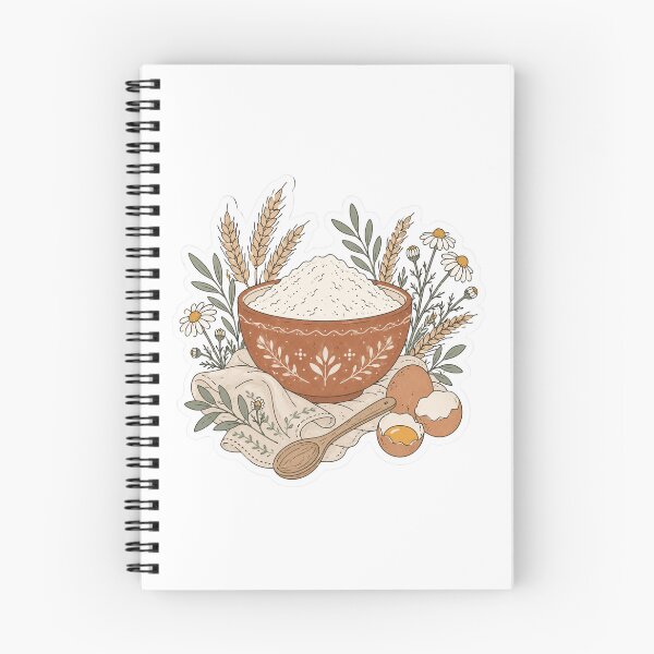 Item preview, Rustic Baking Ingredients Bowl with Flour Wheat and Eggs designed and sold by TSshirtShoppe.