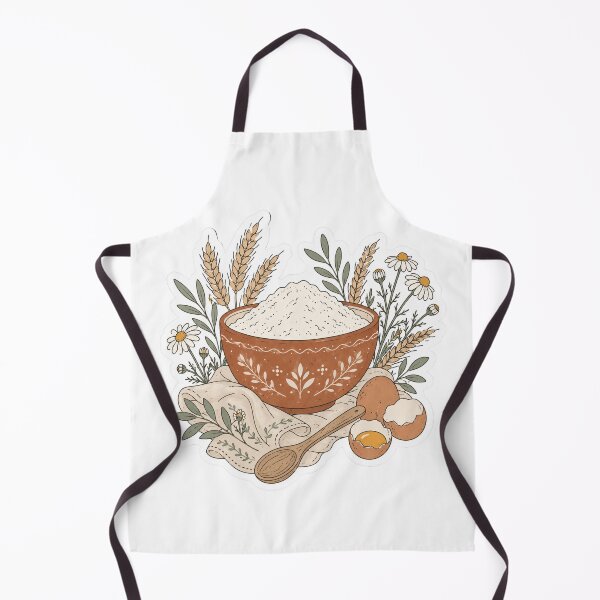Item preview, Rustic Baking Ingredients Bowl with Flour Wheat and Eggs designed and sold by TSshirtShoppe.