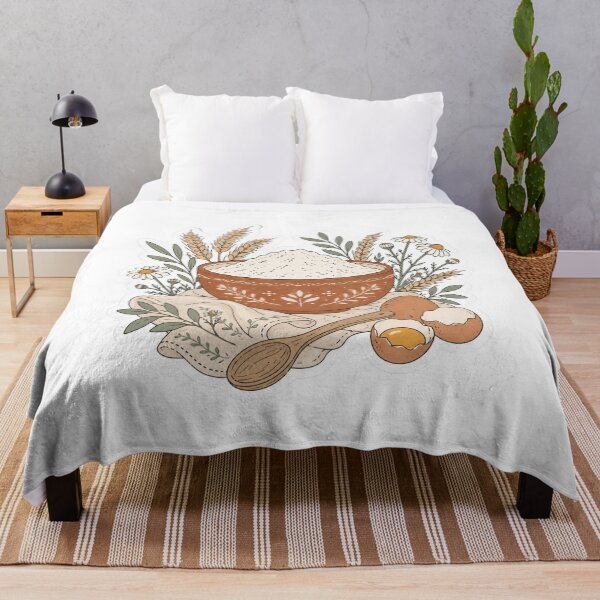 Item preview, Rustic Baking Ingredients Bowl with Flour Wheat and Eggs designed and sold by TSshirtShoppe.